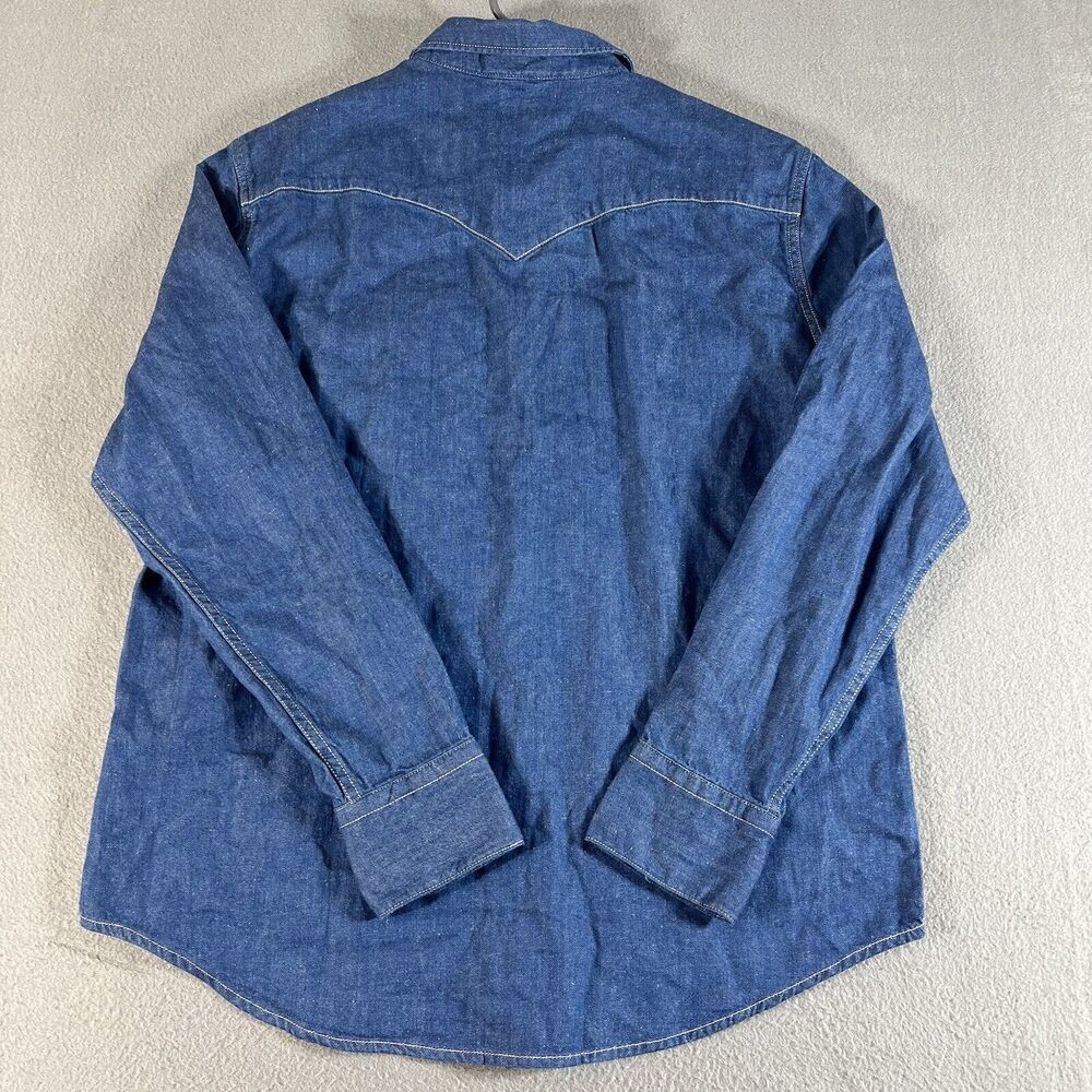 Levi's Blue Button Down Denim Shirt - image 5